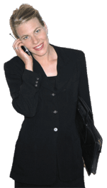 Businesswoman talking on a mobile phone